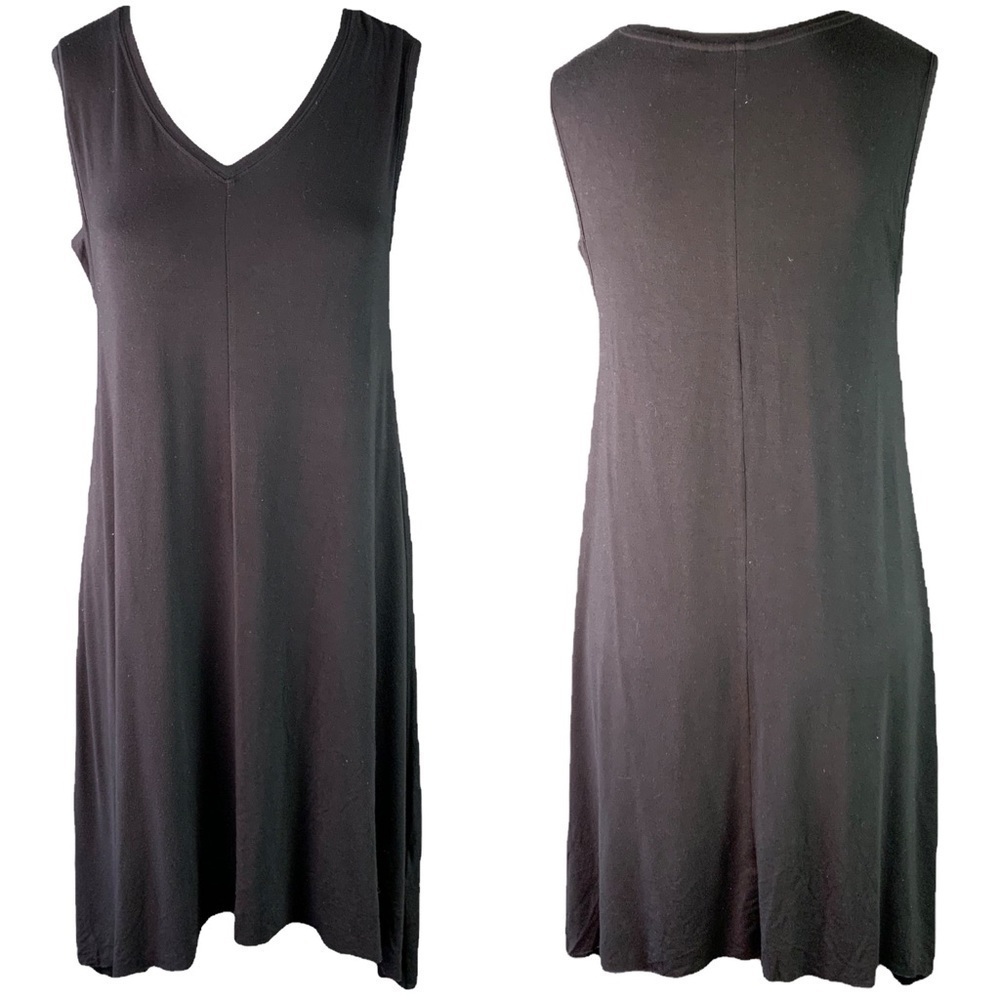 CYNTHIA ROWLEY BLACK SLEEVELESS  SUMMER LOOSE FIT SUMMER DRESS SIZE XS
